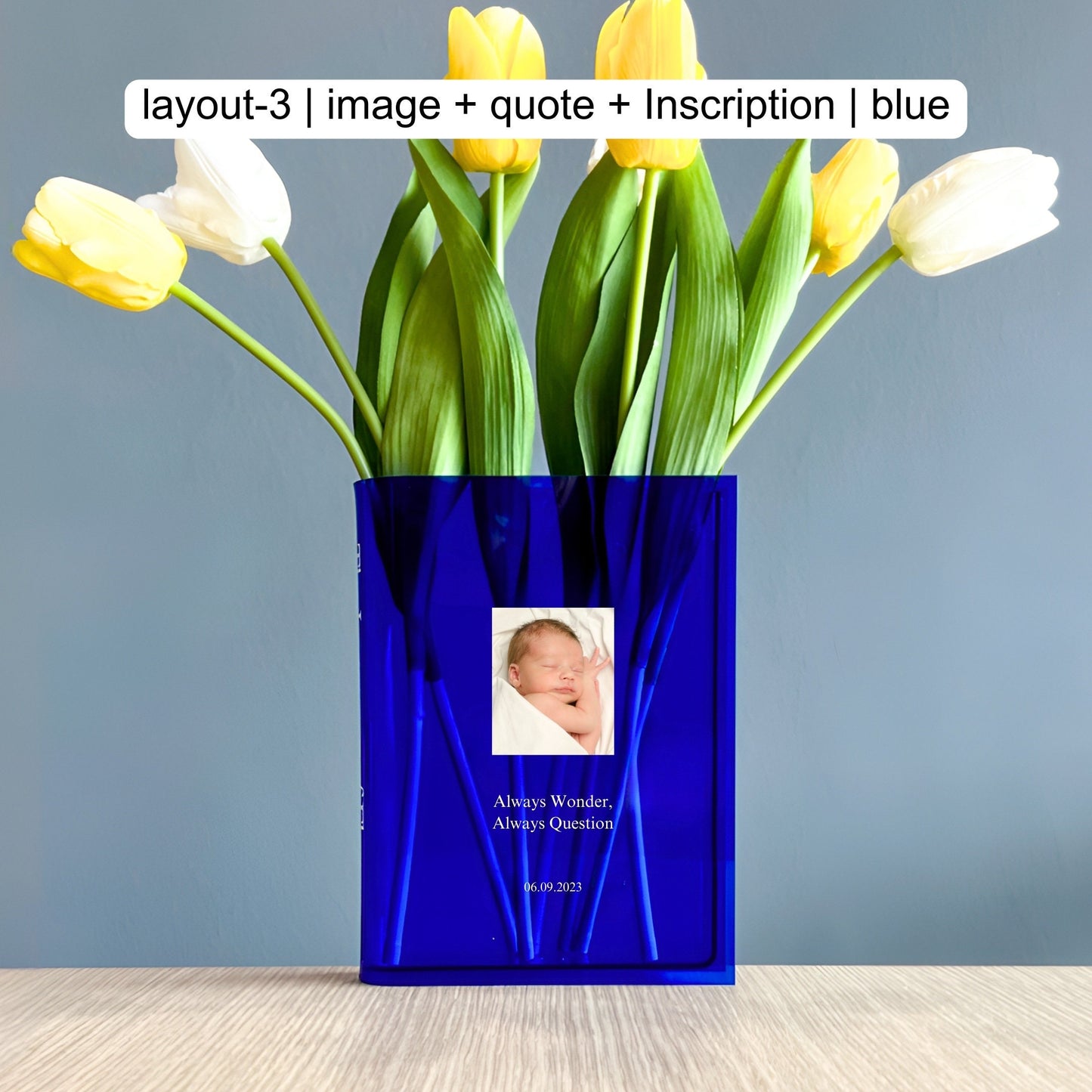 Customizable Photo Book Vase Made-To-Order Home Decor Keepsake Personalize Photo Gifts with Your Treasured Memories or Cherished Moment