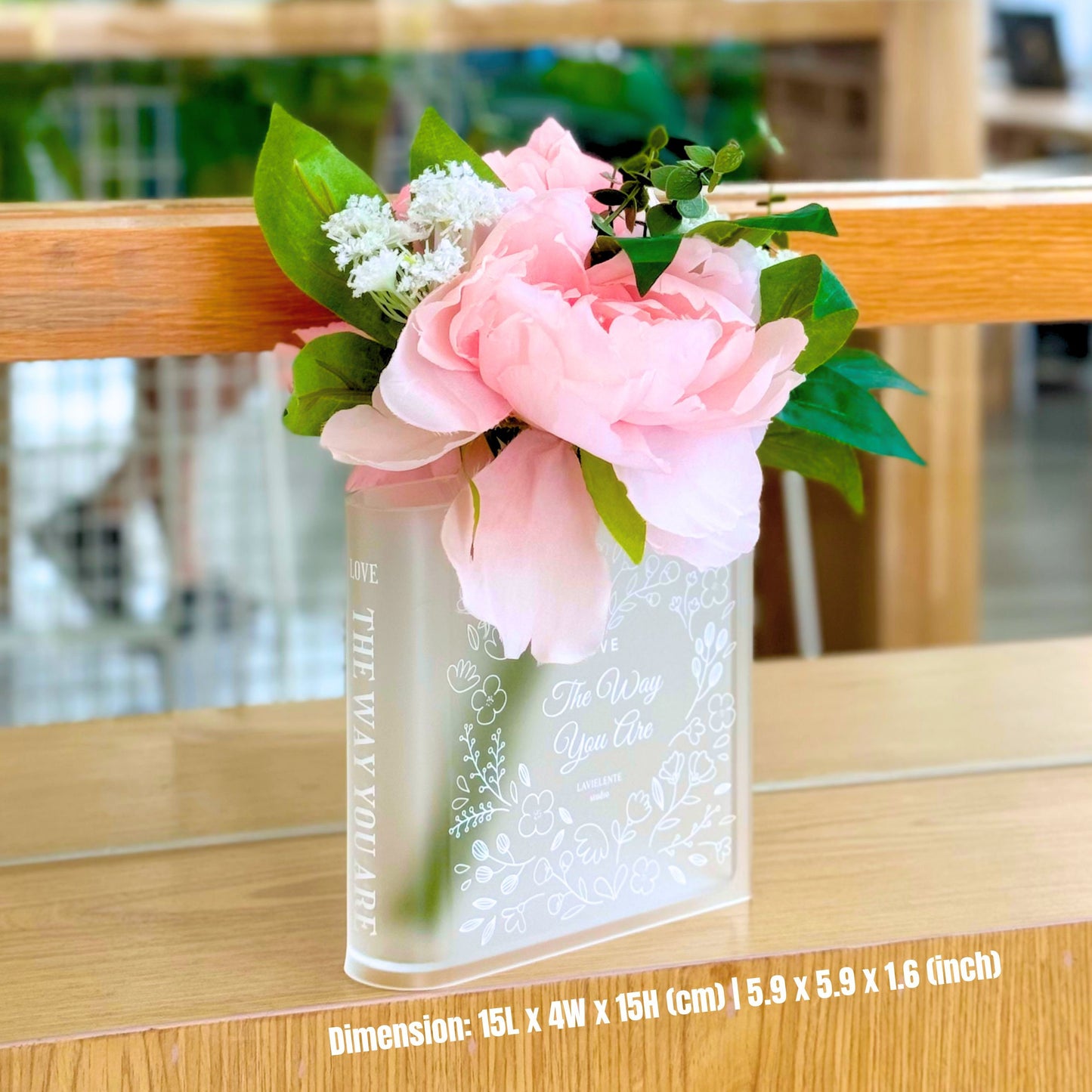 Blooming Acrylic Book Vase Home Decor Gifts for Book Lovers and Readers Bookish Gifts for Special Occasions, Birthdays, and Housewarmings